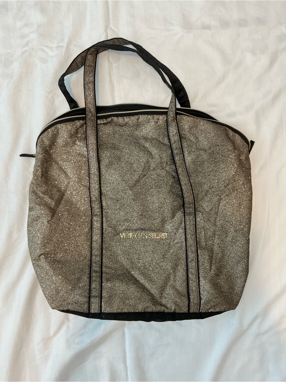Victoria's Secret Glitter Silver Tote